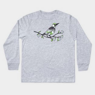 Pride Birds - Agender Kids Long Sleeve T-Shirt